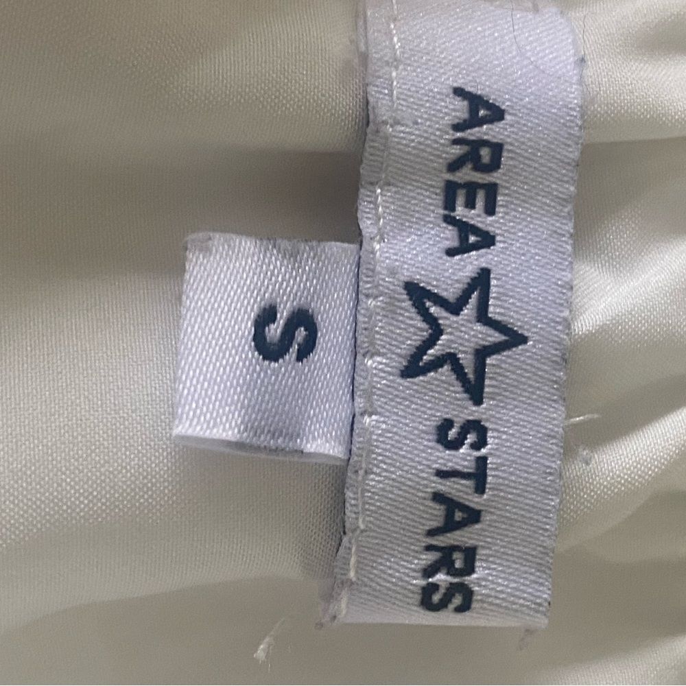 Area Stars White Ruffle Midi Dress. Size Small. - Picture 9 of 10